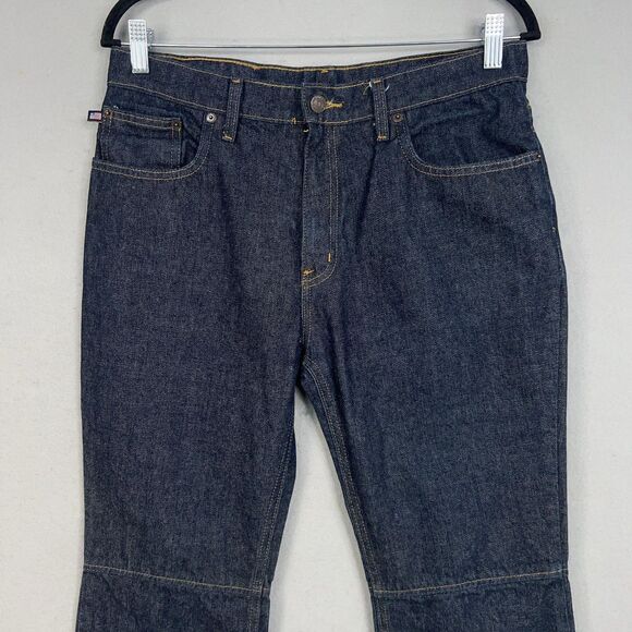 Vintage Ralph Lauren Jeans WOMENS 12x29 Denim Flare Low Rise Knee Seam Cowgirl - Picture 2 of 14